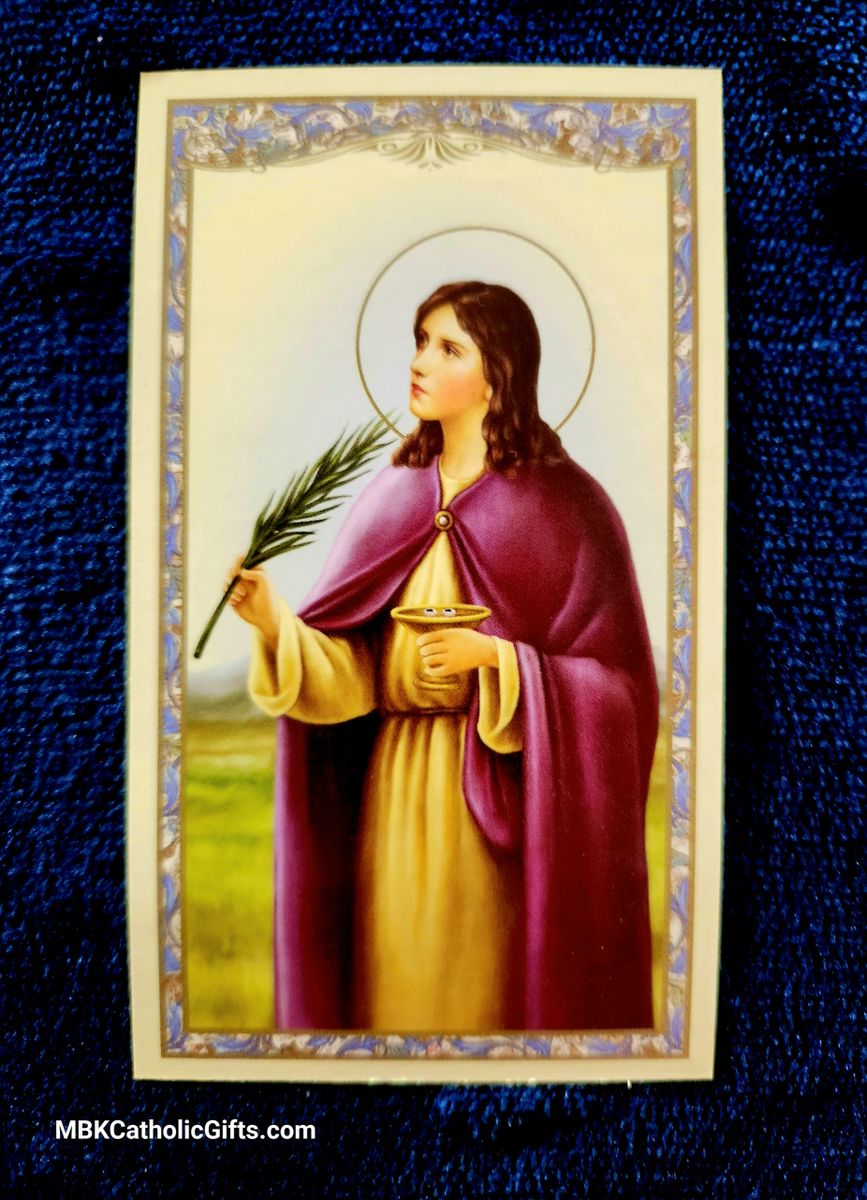 Prayer to Saint Lucy Prayer Card